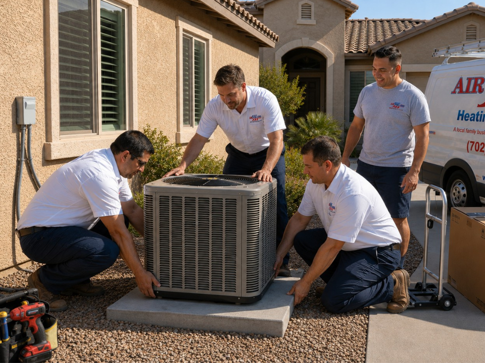 Air For Less installing a new HVAC system